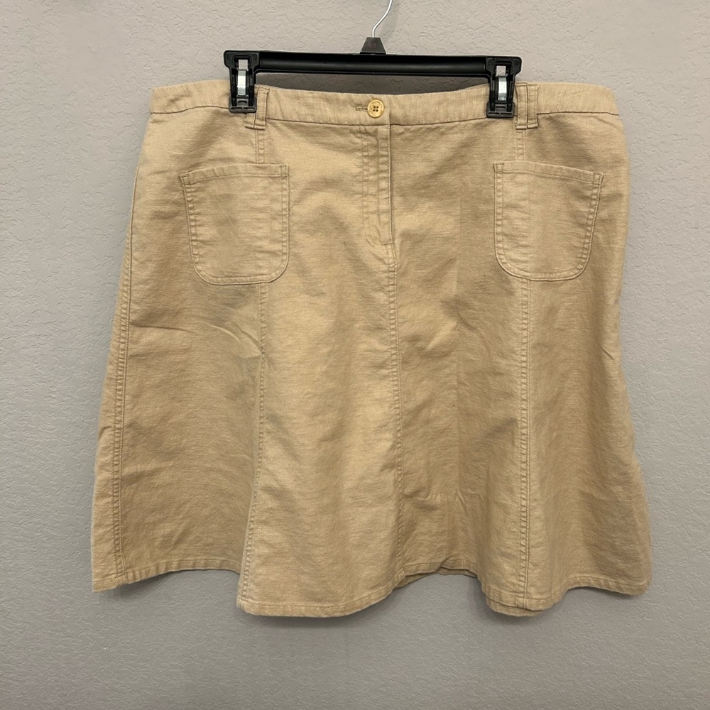 Cato Beige Skirt with Pockets